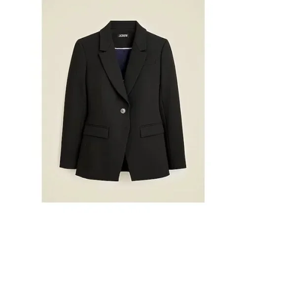 J.Crew $248 Petite Madelyn blazer in four-season stretch Black Size P0 CD083